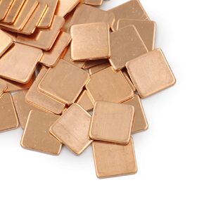 100pcs 15mm x 15mm x (0.1mm~2.0mm) Copper Shim Heatsink Pad for Laptop Notebook GPU VGA Graphics Card Chipset (15x15x2.0mm)