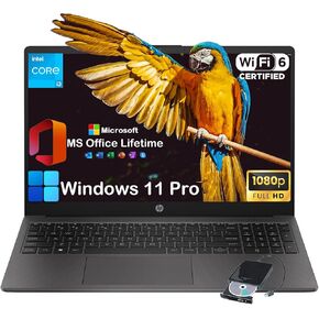 HP 250G-Series Premium Business Laptop 2025 - w/Office Lifetime • 15.6" Full HD Display • 13th Gen Intel i3-1315U CPU (Up to 4.5Ghz) • Wifi6 • Win 11 Pro & External Optical Drive (64GB RAM | 2TB SSD)