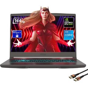 MSI Thin Gaming Laptop, 15.6 inch FHD 144Hz, Intel Core i5-13420H, NVIDIA GeForce RTX 4060, Gray (2025) (16GB RAM | 1TB PCIe SSD)