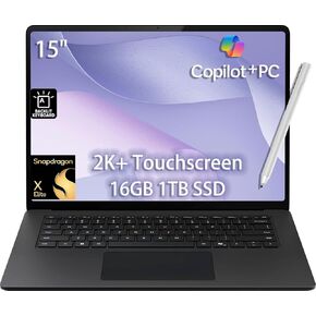 Microsoft Surface Laptop 7 AI Copilot+ PC for Business (15" 2K+ Touchscreen, Snapdragon X Elite, 16GB LPDDR5X, 1TB SSD, IST Pen), 22-Hr Long Battery Life, Backlit, Wi-Fi 7, Webcam, Win 11 Pro, Black