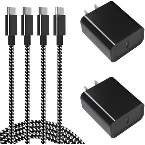 45W Samsung Super Fast Charger Block, 2Pack Type C Fast Charging Block with 3FT USB C Charger Cable Compatible with Samsung Galaxy S24 S23 S22 S21 S21+/S21 Ultra/S20/S20 Ultra/Note 20 Ultra