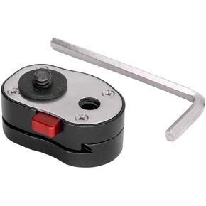 مجموعة من 2 Gyrovu Professional Professional interchangable 1/4 "Mini Quick Plate Systems مع آلية قفل الذات لأي ترايبود ، MOTTER ARM MOUNT (سعة وزن 4 رطل)