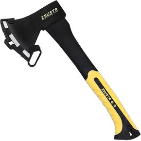 Small Camping Axe, Forged Steel Blade with Shock-Absorbing Handle, Outdoor Hatchet for Camping&Kitchen, Wood Chopping and Kindling