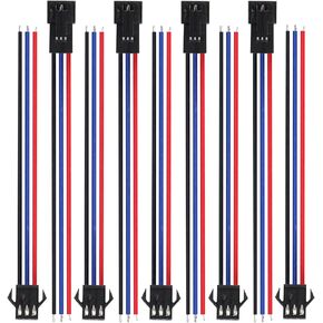 Fielect 10pairs jst sm 3pins plug male to female wire connector adapter 20cm 22awg wires for WS2812B WS2811 WS2812 WS2814 SK6812 FOCB CCT LED