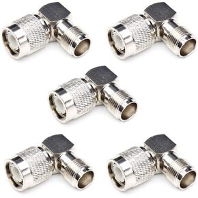 Right Angle TNC Male to Female Adapter RF 90 Degree Coax Connector L Type TNC Connectors (5Packs)