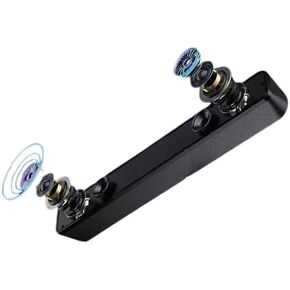3.5mm Wired Sound Bar Speaker System with Subwoofer, Home Theater Audio Enhancement, 15-Degree Tilt Design