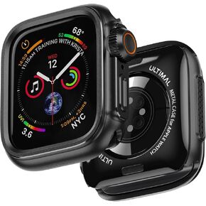 ULTIMAL Metal Case Compatible with Apple Watch Series 10 46mm with Back Cover, Military Grade Shockproof Protective Case, Rugged Cover for iWatch 46mm (Black)