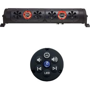 Bazooka 24 inch G3 | Bluetooth Party Bar Bundle with Wireless Remote | 450W LED Lights | Party Music Sharing Party Button | 10 Marine Grade Speakers | Off Road ATV, Golf Cart, Marine & Outdoor