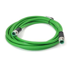 M12 4 Pin D Code Male to Male Ethernet Cable Aviation Plug Communication Industrial Connection Line for Encoder Industrial Automation PLC Network CAT5e Flexible Shield Waterproof 32.8ft/10Meter(6.56ft