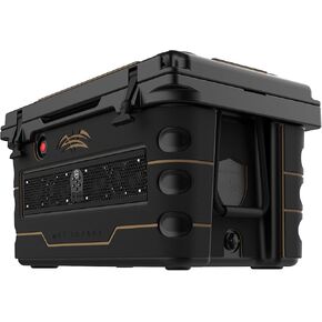 Wet Sounds Stealth SHIVR-55-BLK Black High Output Audio Cooler Speaker System + Full Gator Step Kit - Black over Whiskey
