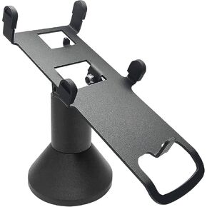 DCCStands Verifone V200C, V400C Plus Low Profile 4" Swivel and Tilt Terminal Stand, Screw-in and Adhesive, Black