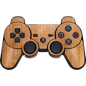 Skinit Decal Gaming Skin for PS3 Dual Shock Wireless Controller - Originally Designed Natural Wood Design