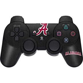 Skinit Skinit Gaming Gaming لـ PS3 Dual Shock Wireless Controller - تصميم شعار الكلية Alabama المرخص رسميًا