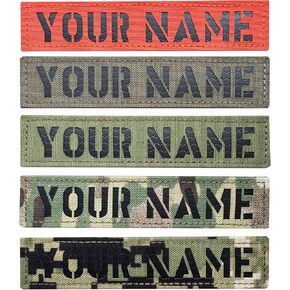 SUVIYA Custom Laser Cut IR Name Patches,Personalized Your Name Tag Military Tapes Tag Call Sign Patches with Hook and Loop,Police Patch for Tactical Vest,Jacket,Carrier,Hat