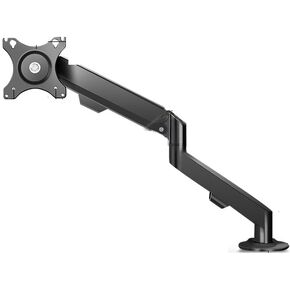 Monitor Stand Computer Screen mini Stand Pneumatic Telescopic Lifting Suspended Mechanical arm Punch-Free Table clamp(White)