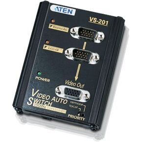 ATEN VS201 - Aten 2 to 1 Video Switch 2 x D-Sub (HD-15) Computer, 1 x D-Sub (HD-15) Monitor - 1024 x 768 @ 85 Hz - SVGA