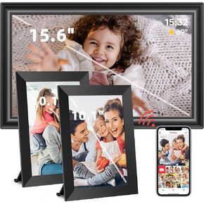 3Pack - 2Pack 10.1 Inch Frameo Digital Picture Frame with 1280 x 800 HD IPS Touch Screen, and 1Pack 15.6" Frameo Digital Picture Frame with 1920 x 1080 IPS FHD Touch Screen