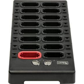 Listen Technologies LA-480-01 Docking Station 16; Charges, Stores, and Programs Up to 16 ListenTALK Transceivers; Each Charging Slot Securely Locks and Holds Units