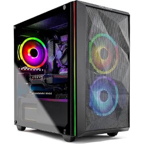 Skytech Shiva Gaming PC سطح مكتب ، Ryzen 5 5600GT 3.6 جيجا هرتز (4.6 جيجا هرتز توربو) ، AMD Radeon Vega 7 Integrated ، 500GB NVME SSD ، 16GB DDR4 RAM 3200 ، 650W GOLD GOLD ، WI-FI ، WIN 11