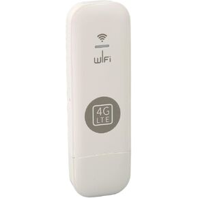 USB Adapter, Dongle Micro SIM Card Slot 150Mbps 10 Users Capacity for Computer (White)