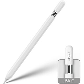 غطاء كيليفانغ سيليكون غلاف الأكمام لقلم الرصاص Apple (USB-C) 2023 ، حامل قلم رصاص IPAD للجلد الواقي ، وملحقات قبضة مضادة للانزلاق متوافقة مع الجيل الثالث من Apple Pencil ، أبيض