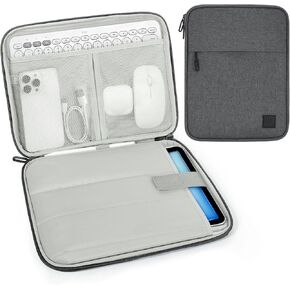 9-11 Inch Tablet Sleeve Padded Carrying Case for iPad 10th Gen 10.9" Air5/4, iPad (A16) 11", i-Pad Air/Pro 11", i-Pad 9/8/7th Gen 10.2", Galaxy Tab A9+ Plus 11", reMarkable 2 10.3",Space Gray