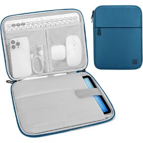 9-11 Inch Tablet Sleeve Padded Carrying Case for iPad 10th Gen 10.9" Air5/4, iPad (A16) 11", i-Pad Air/Pro 11",i-Pad 9/8/7th Gen 10.2",Galaxy Tab A9+ Plus 11",re-Markable 2 10.3",Peacock Blue