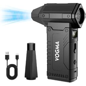 V9s Compressed Air Duster,8 Gear Adjustable 200000RPM Electric Air Duster with HD Display,10000mAh Rechargeable Air Blower,Jet Dry Blower Replace Air Can - No Canned Air Duster (V9s-Black)