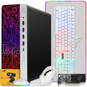 HP G3 كمبيوتر سطح المكتب كمبيوتر ، Intel Core i7 6th Gen ، GT 1030 Graphics ، ذاكرة الوصول العشوائي 16 جيجا بايت ، SSD 240 جيجا بايت ، مجموعة ألعاب ، كاميرا ويب ، MTG 24 بوصة شاشة Windows 11 Pro (متجددة)