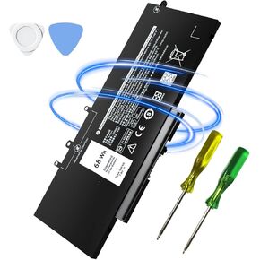 68Wh GJKNX Laptop Battery Replacement for Dell Latitude 5480 5490 5580 5590 5491 5280 5495 5591 5288 5488 5290 E5480 E5580 E5490 E5590 Precision 3520 3530 7.6V 5YHR4 451-BBZG GD1JP DY9NT 0GD1JP