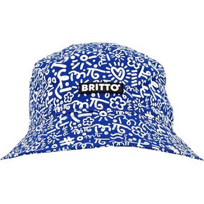 Britto Bucket Hat - Stylish Bucket Hats for Men & Elegant Bucket Hats for Women, Microfiber Boonie Sun Hat with UV Protection - Graffiti Blue Design