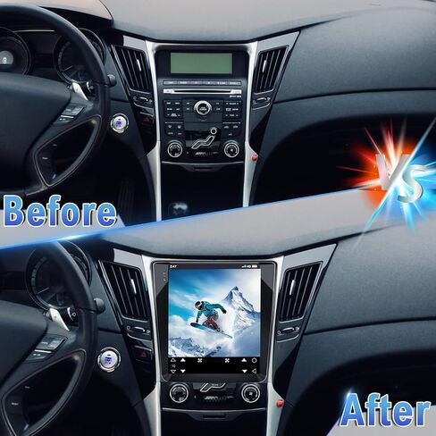 2+32G Android 13 Car Stereo ، 9.7 بوصة IPS اللمسات اللمسة الراديو وحدة RDS WiFi GPS الملاحة الكاميرا الكاميرا MIC ملائمة ل Hyundai Sonata 2011 2012 2014 2014 in Kuwait