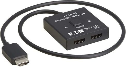 Tripp Lite Series 8K DisplayPort Switch, 2x1 Bi-Directional DisplayPort Splitter, 2 in 1 Out, Push Button Switch, No Software Needed, HDR, HDCP Passthrough, 1-Year Warranty (B119-002-BDS-DP) in Saudi Arabia
