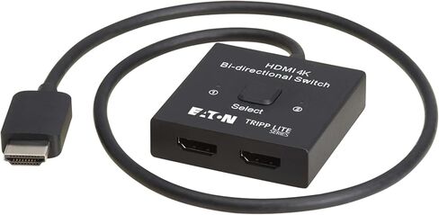 Tripp Lite Series 8K DisplayPort Switch, 2x1 Bi-Directional DisplayPort Splitter, 2 in 1 Out, Push Button Switch, No Software Needed, HDR, HDCP Passthrough, 1-Year Warranty (B119-002-BDS-DP) in Saudi Arabia