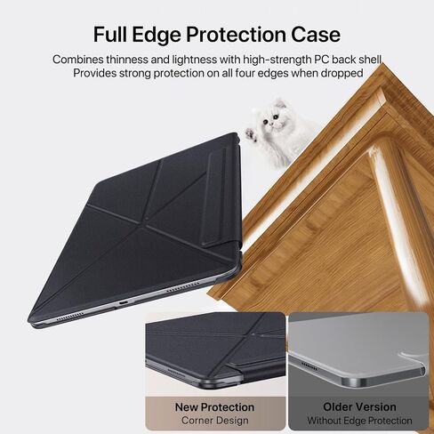for iPad Pro 13 inch Case M4 2024, Slim Full Edge Protective with Foldable Cover and Hidden Pencil Holder Magnetic Case (Midnight Black, iPad pro 13 inch) in Saudi Arabia