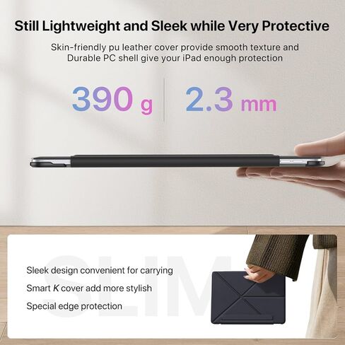 for iPad Pro 13 inch Case M4 2024, Slim Full Edge Protective with Foldable Cover and Hidden Pencil Holder Magnetic Case (Midnight Black, iPad pro 13 inch) in Saudi Arabia