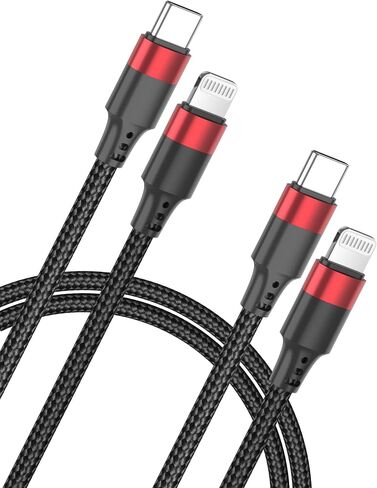 2 قدم USB C إلى كبل البرق ، 2 حزمة PD الشحن السريع [MFI Certified] USB C سلك الشاحن iPhone ، مصففة USBC قصيرة إلى كابل Lightning لـ iPhone 14/13/12/11 PRO MAX/XR/XS/SE/SE/AIRPods in Kuwait
