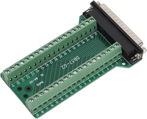 Asixxsix DB37 Male Serial Adapter, 300V AC 37 Pin Port Terminal Male Adapter Professional PCB Board Screw Ada pter, Insulated Anti Interference (DB37-G2) in Kuwait