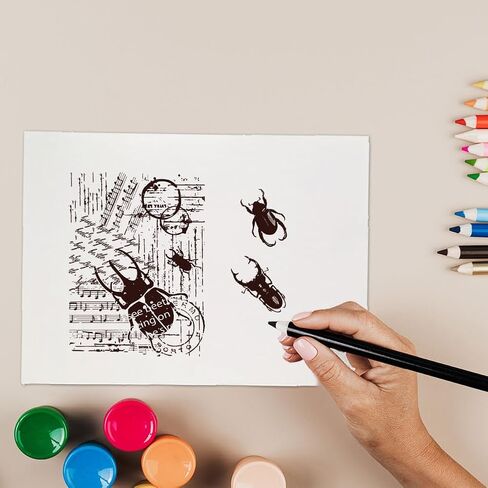 جلوبللاند اختام شفافة بتصميم كلاسيكي بنمط نص جريدة عتيقة بنمط سيدة على شكل فراشة، اوراق ختم شفافة من السيليكون لدفتر القصاصات وصنع البطاقات والديكور والحرف الورقية in Kuwait