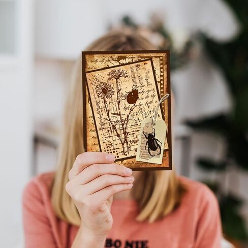 جلوبللاند اختام شفافة بتصميم كلاسيكي بنمط نص جريدة عتيقة بنمط سيدة على شكل فراشة، اوراق ختم شفافة من السيليكون لدفتر القصاصات وصنع البطاقات والديكور والحرف الورقية in Kuwait