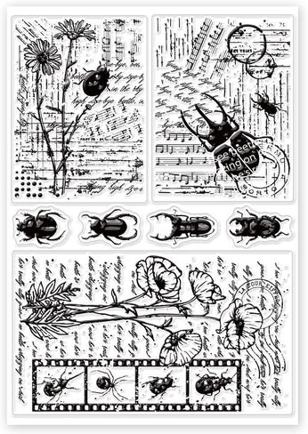 جلوبللاند اختام شفافة بتصميم كلاسيكي بنمط نص جريدة عتيقة بنمط سيدة على شكل فراشة، اوراق ختم شفافة من السيليكون لدفتر القصاصات وصنع البطاقات والديكور والحرف الورقية in Kuwait