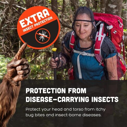 Ben's InvisiNet Bug Jacket & Mitts - Durable & Comfortable Insect Protection for Outdoor Activities - Fine Mesh Bug Net - S/M in Kuwait