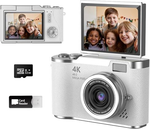 Kids Camera with flip Screen for Boys and Girls 1080P Video Kids Digital Camera Toys Christmas Birthday Gift for 3-12 Year Old in Saudi Arabia