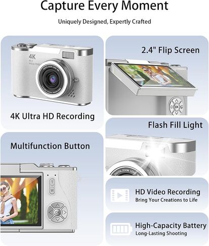 Kids Camera with flip Screen for Boys and Girls 1080P Video Kids Digital Camera Toys Christmas Birthday Gift for 3-12 Year Old in Saudi Arabia