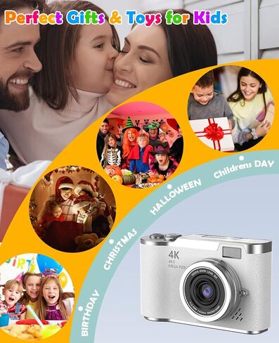 Kids Camera with flip Screen for Boys and Girls 1080P Video Kids Digital Camera Toys Christmas Birthday Gift for 3-12 Year Old in Saudi Arabia