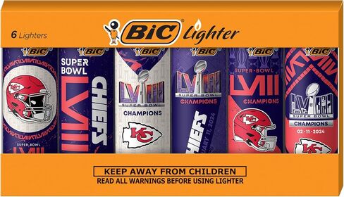 BIC Special Edition Champions Lighters Maxi Pocket Lighters ، متنوعون ، 6 عبوات in Kuwait