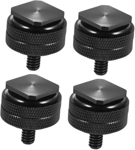 4Pcs Hot Shoe Mount Adapter with Screw for DSLR Cameras Tripod Adapter for Flash Holders Easy Installation Reliable Camera Rig Supply in Saudi Arabia