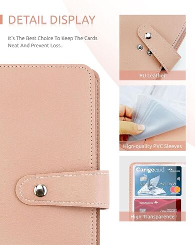 Credit Card Holder, Leather Business Card Organizer with 96 Card Slots, Professional Card Book Case for Cards and Important Documents to Prevent Loss or Damage in Saudi Arabia