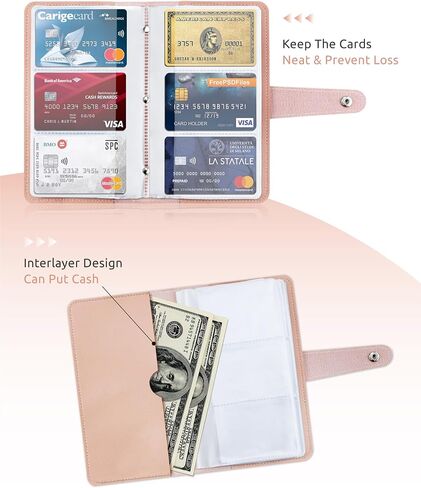 Credit Card Holder, Leather Business Card Organizer with 96 Card Slots, Professional Card Book Case for Cards and Important Documents to Prevent Loss or Damage in Saudi Arabia