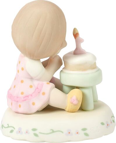 Precious Moments, Growing In Grace, Age 1, Bisque Porcelain Figurine, Brunette Girl, 142010B in Kuwait